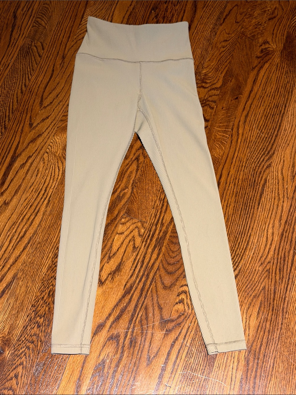 Athleta Ribbed High-Waist Leggings in Sage Green